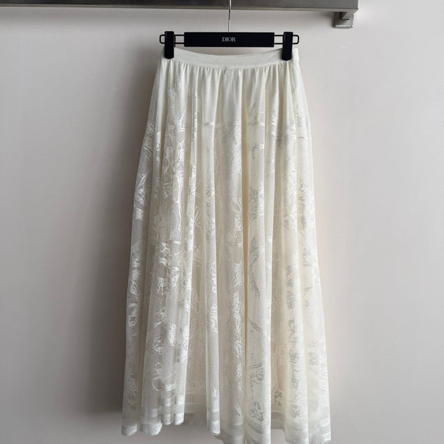 DIOR 26S LACE MESH SKIRT 1096