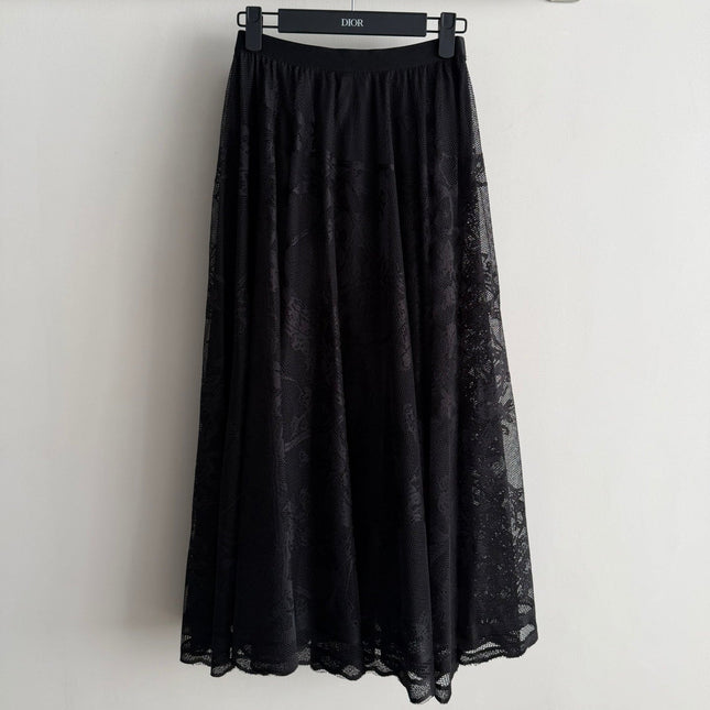 DIOR 26S LACE MESH SKIRT 1095