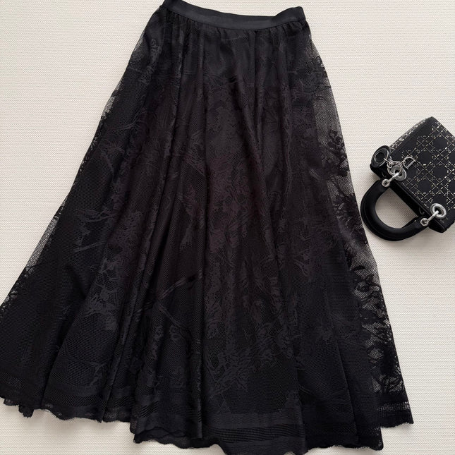 DIOR 26S LACE MESH SKIRT 1095