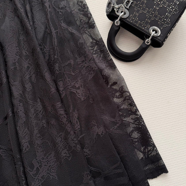 DIOR 26S LACE MESH SKIRT 1095