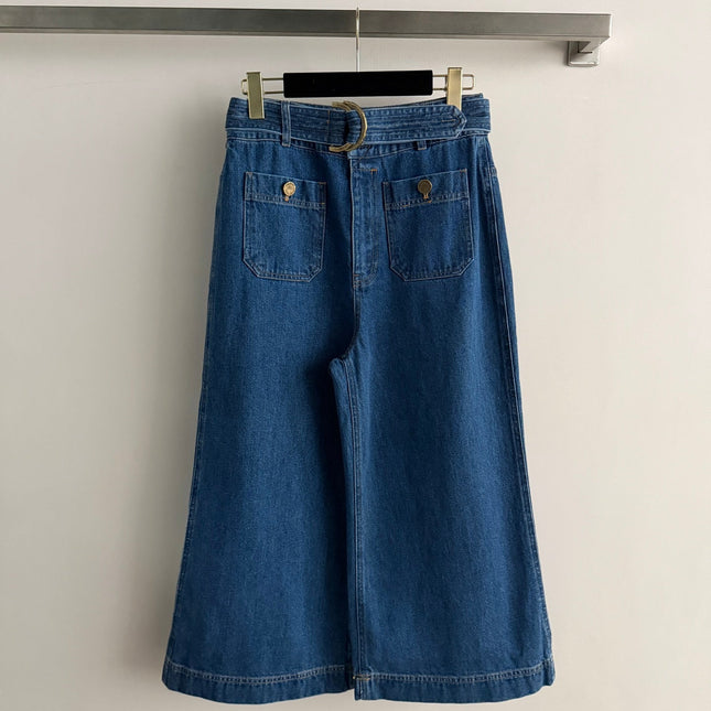 ZIMMERMANN 26S HIGH-WAIST WIDE-LEG JEANS STYLE 70