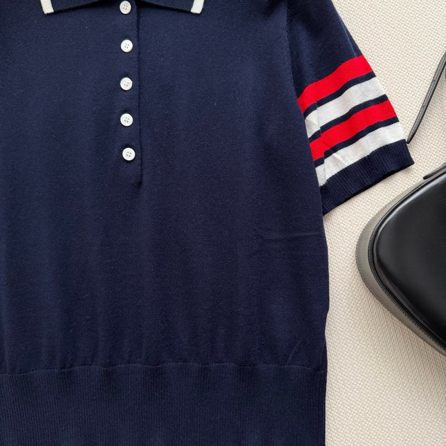 THOM 26S SHORT SLEEVE POLO KNIT TOP STYLE 236