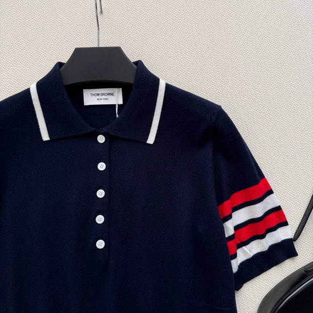 THOM 26S SHORT SLEEVE POLO KNIT TOP STYLE 236