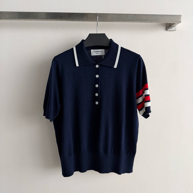 THOM 26S SHORT SLEEVE POLO KNIT TOP STYLE 236