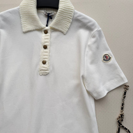 MONCLER 26S SHORT-SLEEVE POLO DRESS 673