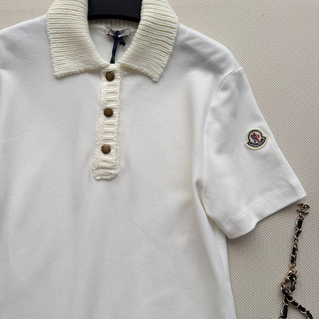 MONCLER 26S SHORT-SLEEVE POLO DRESS 673