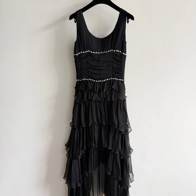CHANEL 26S RUFFLED CHIFFON DRESS 1311