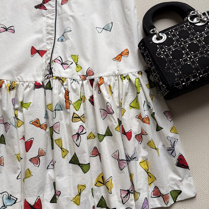 DIOR 26S SLEEVELESS PRINTED COTTON DRESS 1356