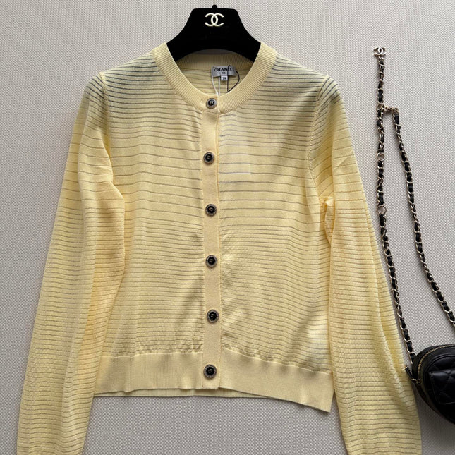 CHANEL 26S MINT KNIT CARDIGAN 1329