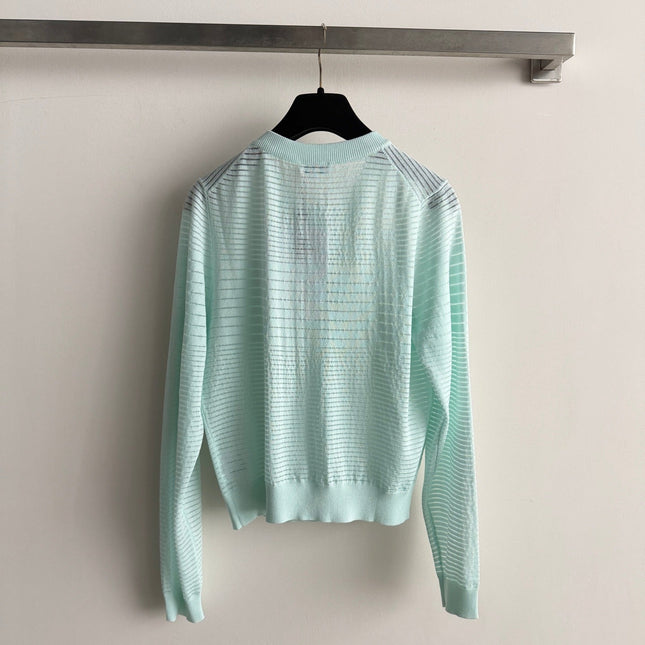 CHANEL 26S MINT KNIT CARDIGAN 1327