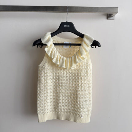 DIOR 26S PLEATED KNITTED VEST 1309