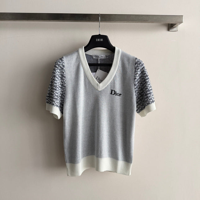 DIOR 26S SHORT-SLEEVE KNIT TOP 1308