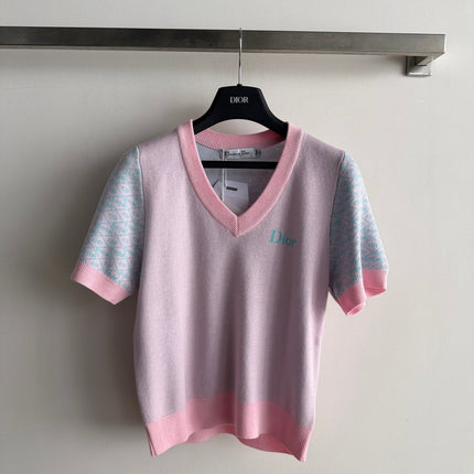 DIOR 26S SHORT-SLEEVE KNIT TOP 1307