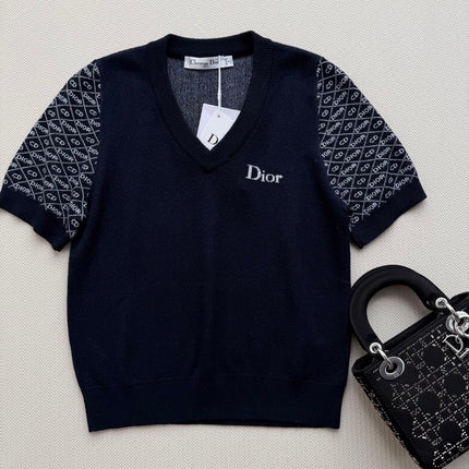 DIOR 26S SHORT-SLEEVE KNIT TOP 1306