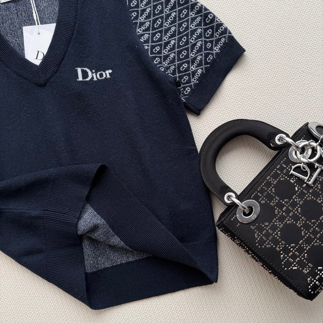 DIOR 26S SHORT-SLEEVE KNIT TOP 1306