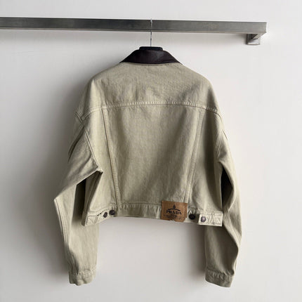 PRADA 26S LEATHER COLLAR JACKET STYLE 938