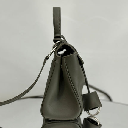 RODEO MINI BAG 22 IN KHAKI GREEN SMOOTH CALFSKIN SILVER HARDWARE