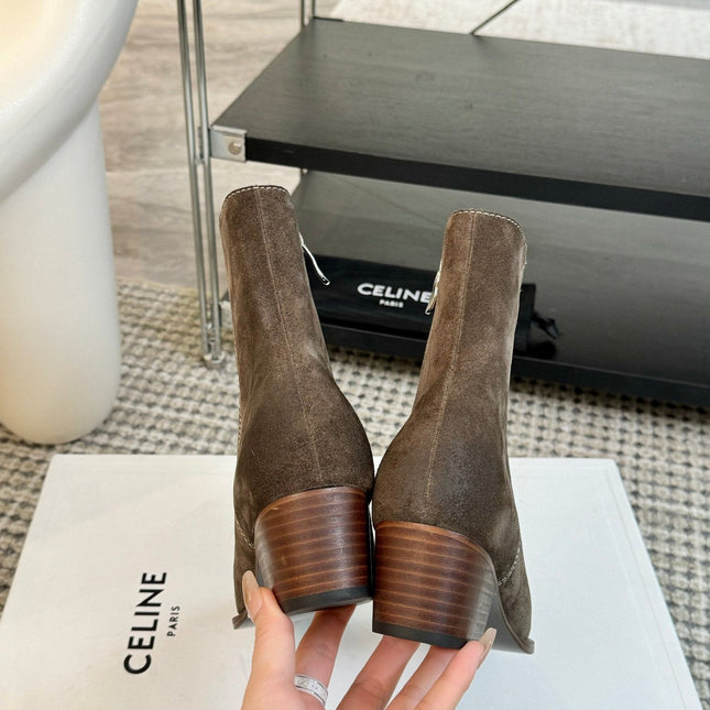 ANKLE BOOTS 45 MM IN MOCHA BROWN SUEDE