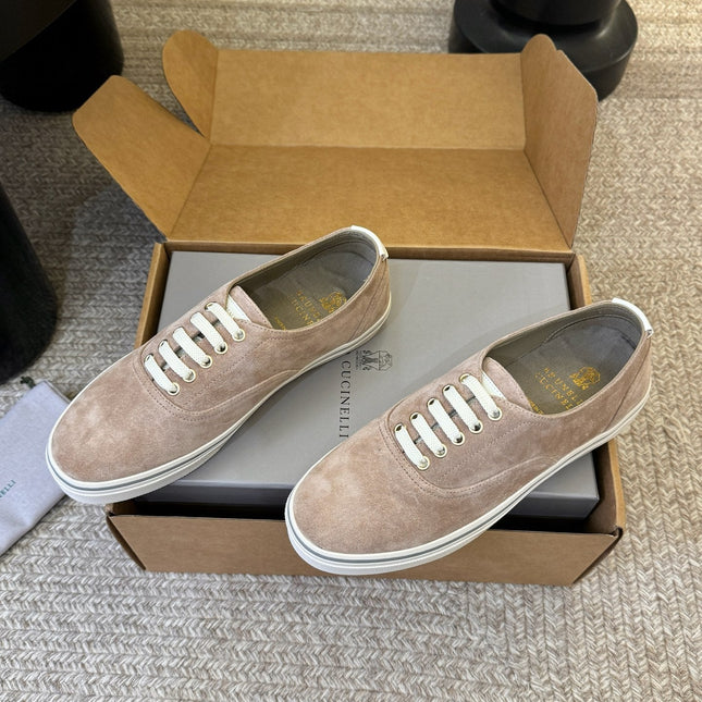 LP 26S LACE-UP SNEAKERS IN LIGHT BROWN SUEDE