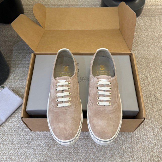 LP 26S LACE-UP SNEAKERS IN LIGHT BROWN SUEDE