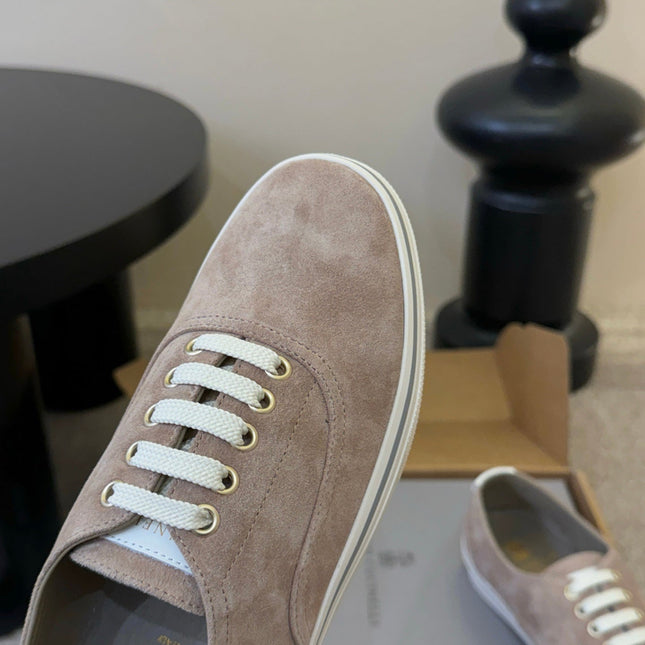 LP 26S LACE-UP SNEAKERS IN LIGHT BROWN SUEDE