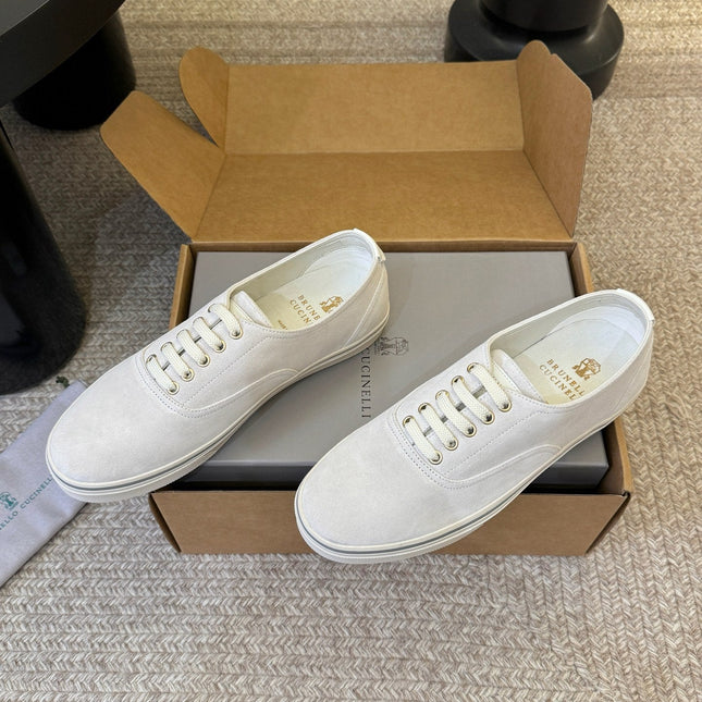 LP 26S LACE-UP SNEAKERS IN CREAM WHITE SUEDE
