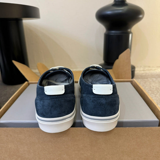 LP 26S LACE-UP SNEAKERS IN NAVY BLUE SUEDE