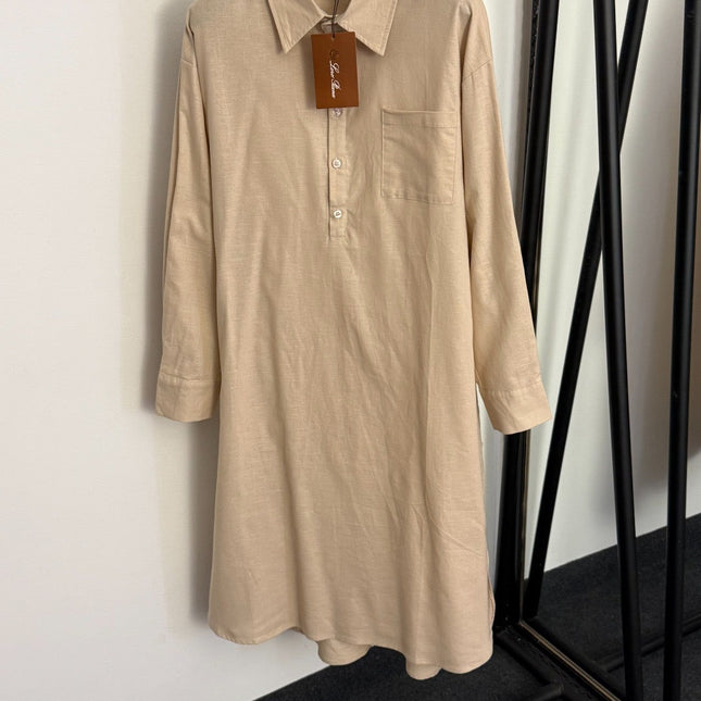 LORO PIANA 26S LONG SLEEVE SHIRT DRESS 809