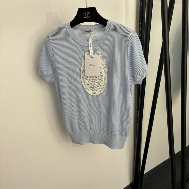 DIOR 26S SHORT-SLEEVE KNIT TOP 1393