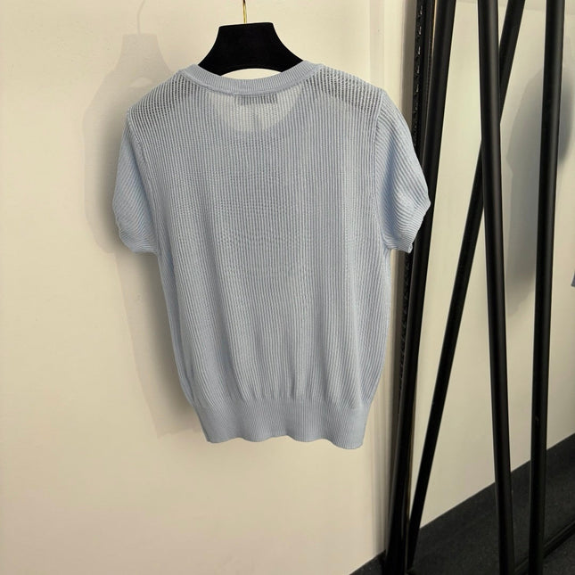 DIOR 26S SHORT-SLEEVE KNIT TOP 1393