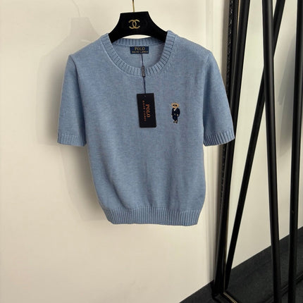 RALPH LAUREN 26S SHORT-SLEEVE CREW-NECK SWEATER 672