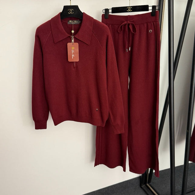 LORO PIANA 26S KNIT POLO PANTS SET 952