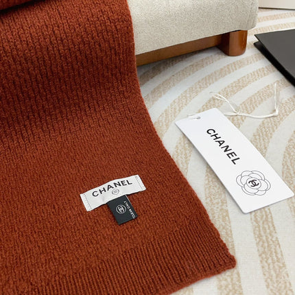 SCARF 190 CM IN RED BROWN CASHMERE 393186