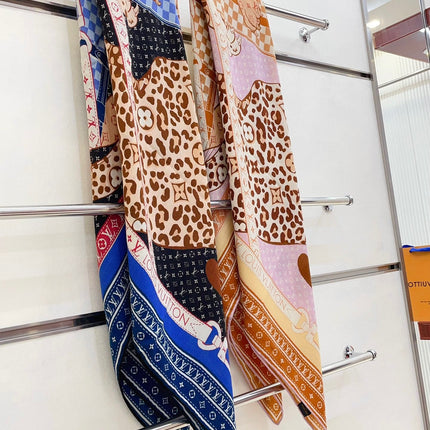 FELINE DUO 140 CM SQUARE SILK SCARF COLORFUL 398282