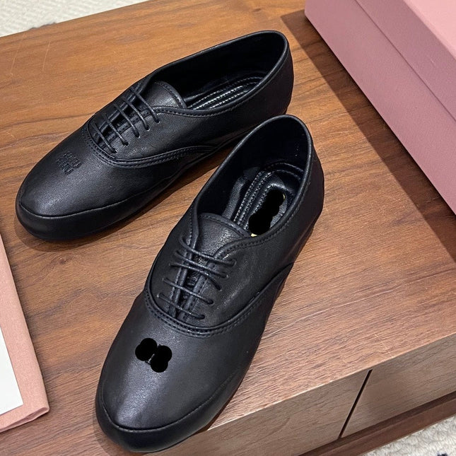 26S OXFORD IN BLACK LAMBSKIN