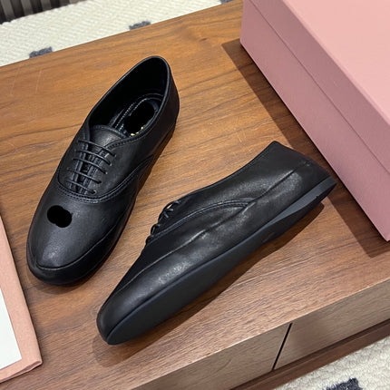 26S OXFORD IN BLACK LAMBSKIN