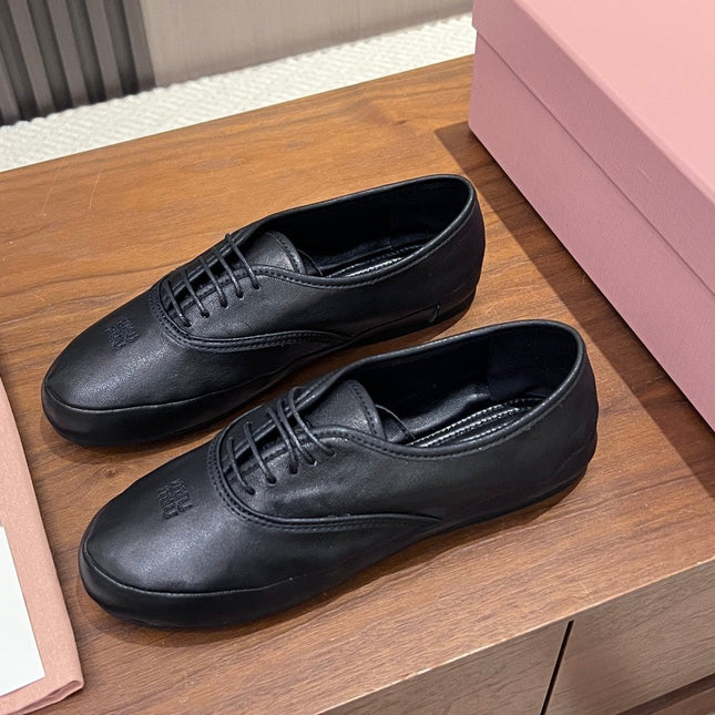 26S OXFORD IN BLACK LAMBSKIN