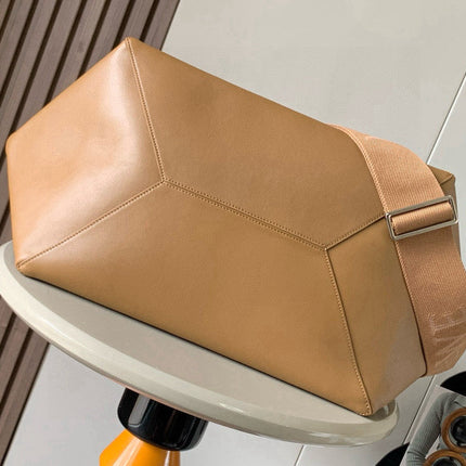 LOEWE 26S LARGE PUZZLE FOLD TOTE 59 IN CAMEL BROWN  CALFSKIN