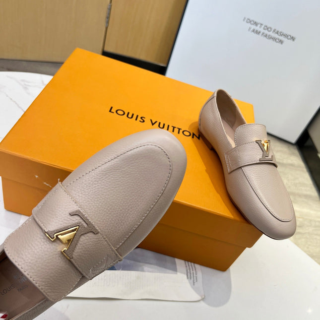 LV 26S MARE FLEX LOAFERS IN BEIGE GRAINED CALFSKIN
