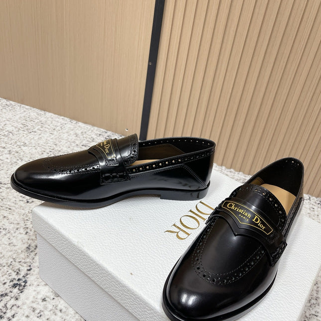 DIOR 25S BOY LOAFERS IN BLACK CALFSKIN
