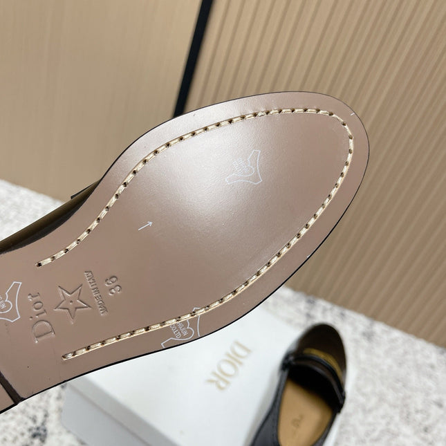 DIOR 25S BOY LOAFERS IN BLACK CALFSKIN