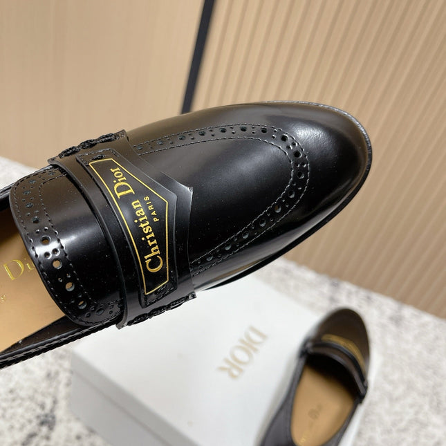 DIOR 25S BOY LOAFERS IN BLACK CALFSKIN