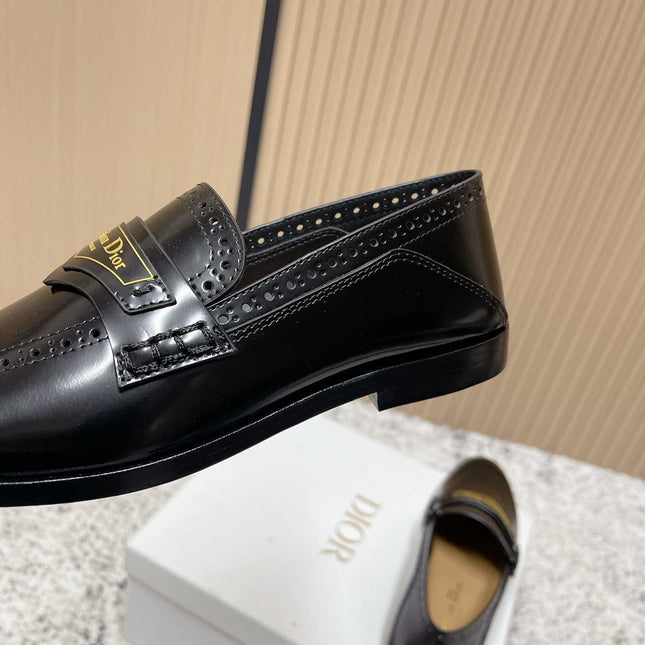 DIOR 25S BOY LOAFERS IN BLACK CALFSKIN