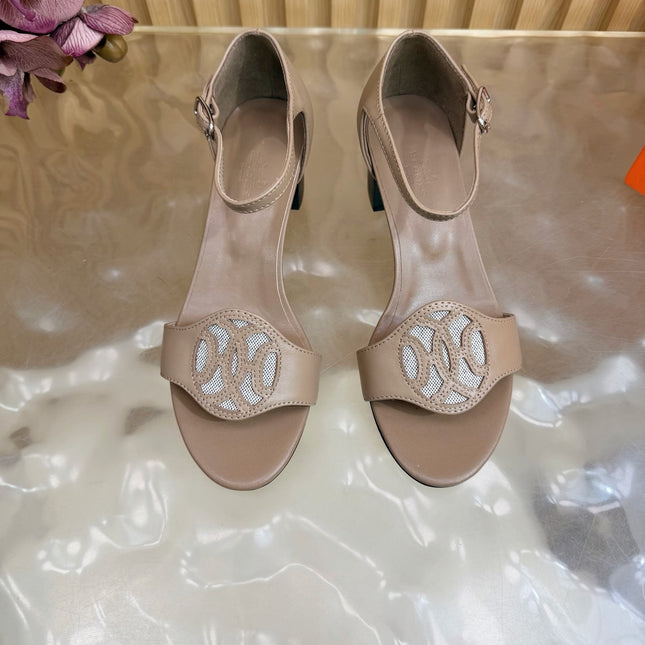 HM 26S MARQUISE SANDAL 45MM IN BROWN CALFSKIN