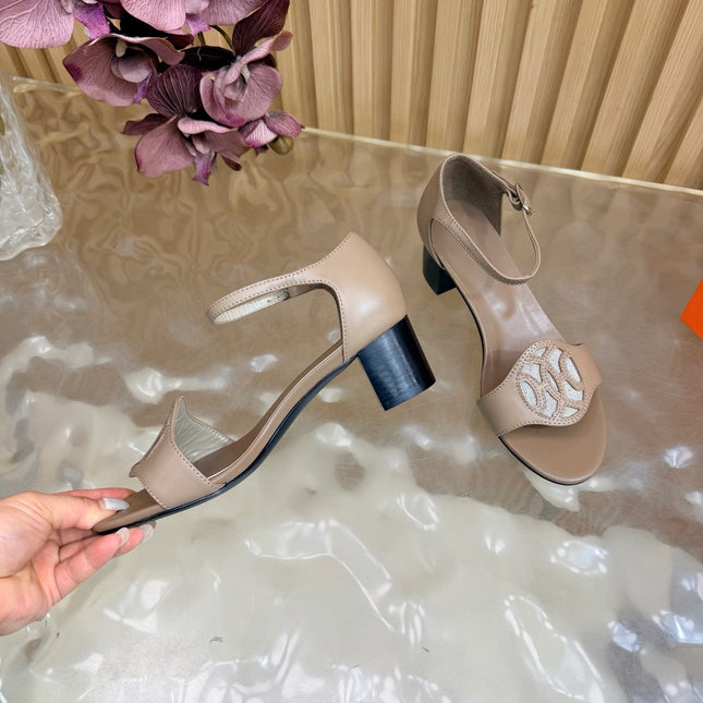 HM 26S MARQUISE SANDAL 45MM IN BROWN CALFSKIN
