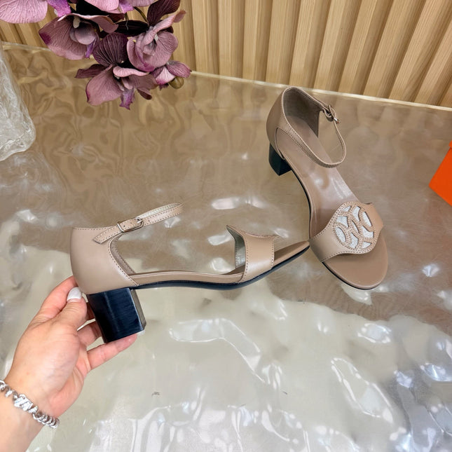 HM 26S MARQUISE SANDAL 45MM IN BROWN CALFSKIN