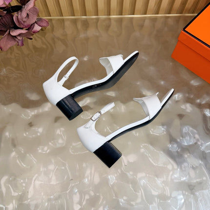 HM 26S MARQUISE SANDAL 45MM IN WHITE CALFSKIN