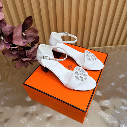 HM 26S MARQUISE SANDAL 45MM IN WHITE CALFSKIN