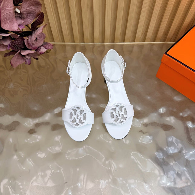 HM 26S MARQUISE SANDAL 45MM IN WHITE CALFSKIN
