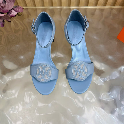 HM 26S MARQUISE SANDAL 45MM IN LIGHT BLUE CALFSKIN